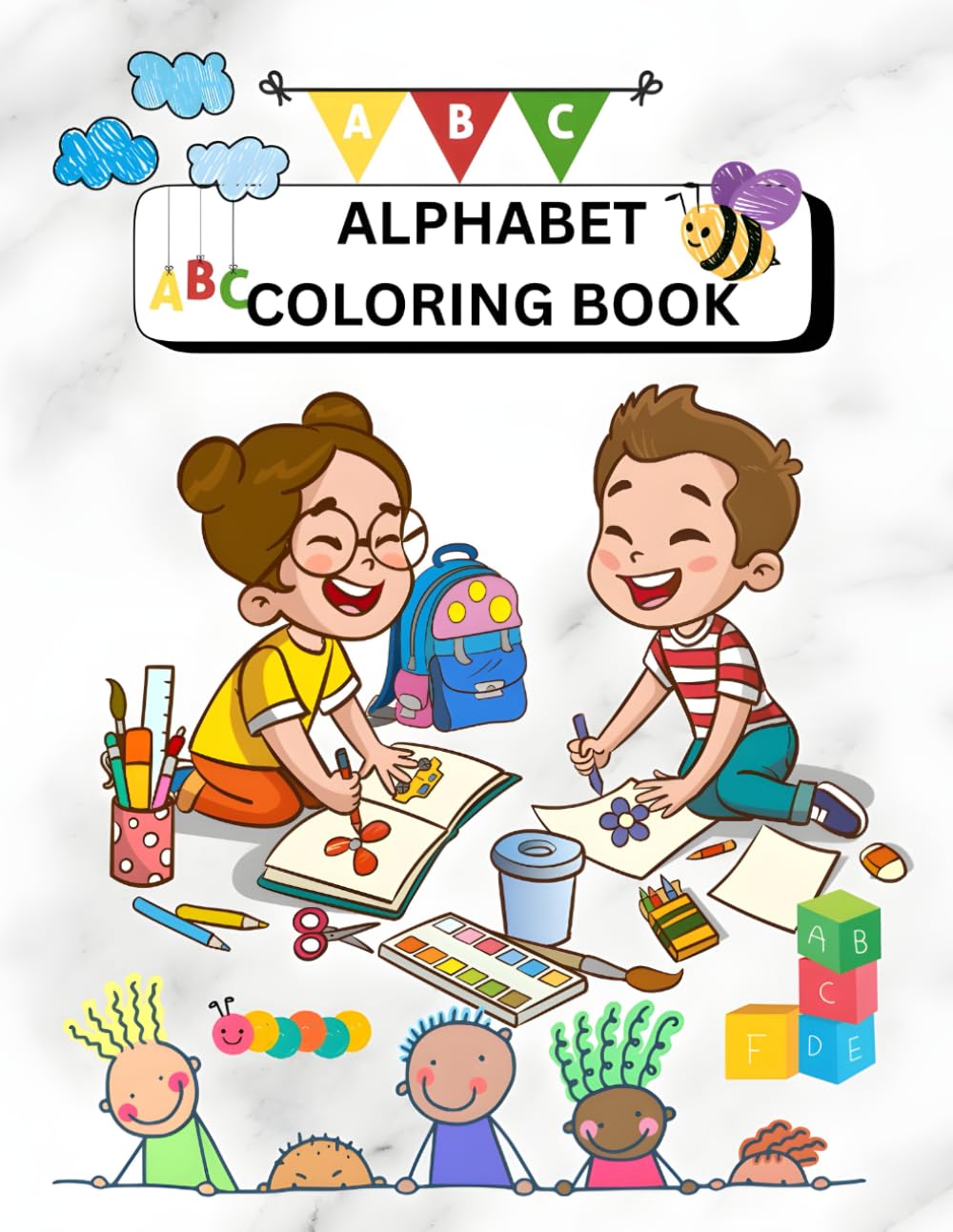 A to Z Alphabet Coloring Book for Little Learners .Fun Alphabet Coloring Book with Letters ,Preschoolers and Early Learners age 2–6: Fun A to Z ... Words & Easy Pictures for Toddlers