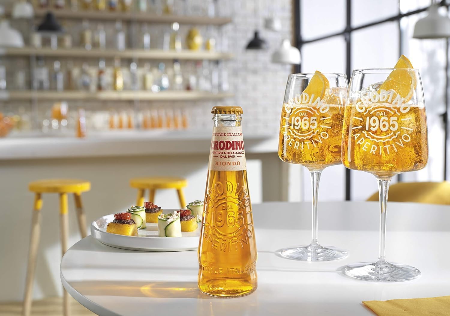 Italian Gourmet Bundle Crodino, Apéritif Sans Alcool Blond 24 x 175 ml Boisson Apéritive Italienne Format Verre Prêt à Boire Pour Apéro Réception Fête Table + Italian Gourmet Polpa