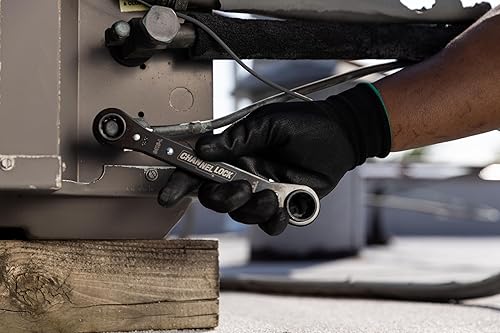 Miniatura 9 de Channellock 38041 Juego de llaves de trinquete métricas en bastidor, 6 piezas, color plateado