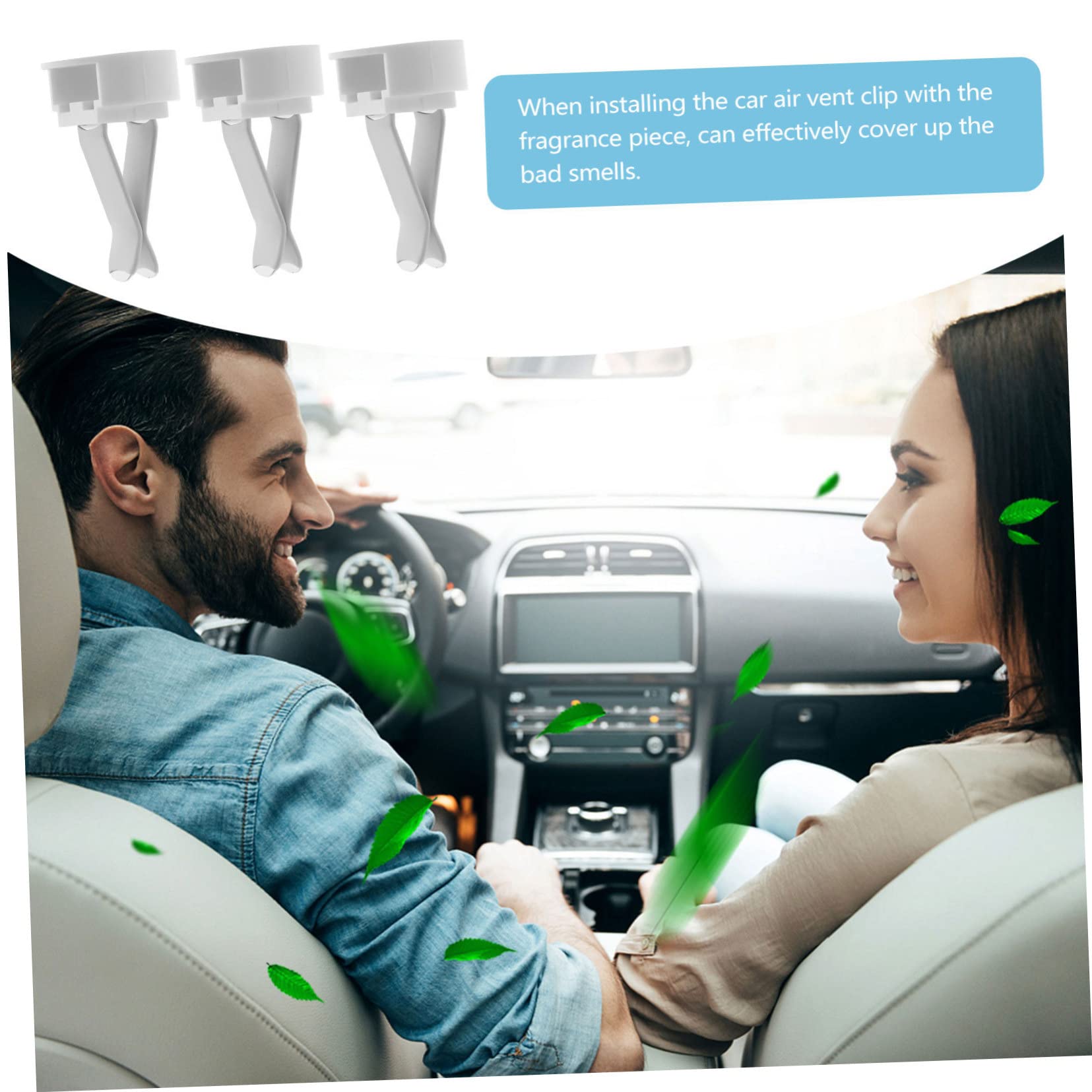 Clip per Bocchetta Auto 100 Pezzi in Metallo e Plastico Bianco | Kit per Bocchetta Aria, per Auto e Diy, Facile Installazione, Decorativo, Non Sbiadisce