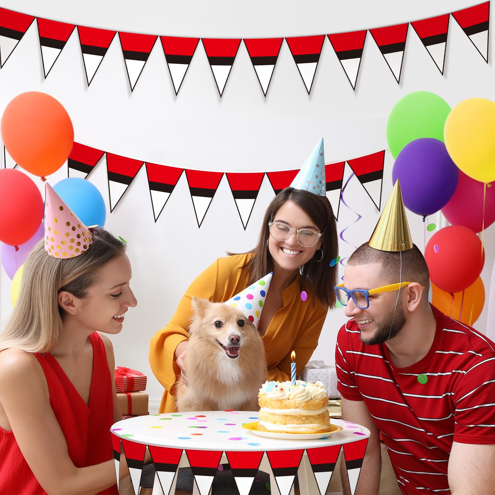 Geburtstags-Banner 'Swinging Into 3' – Spinnennetz-Design, Rot-blau, Für Die Perfekte 3. Geburtstagsfeier