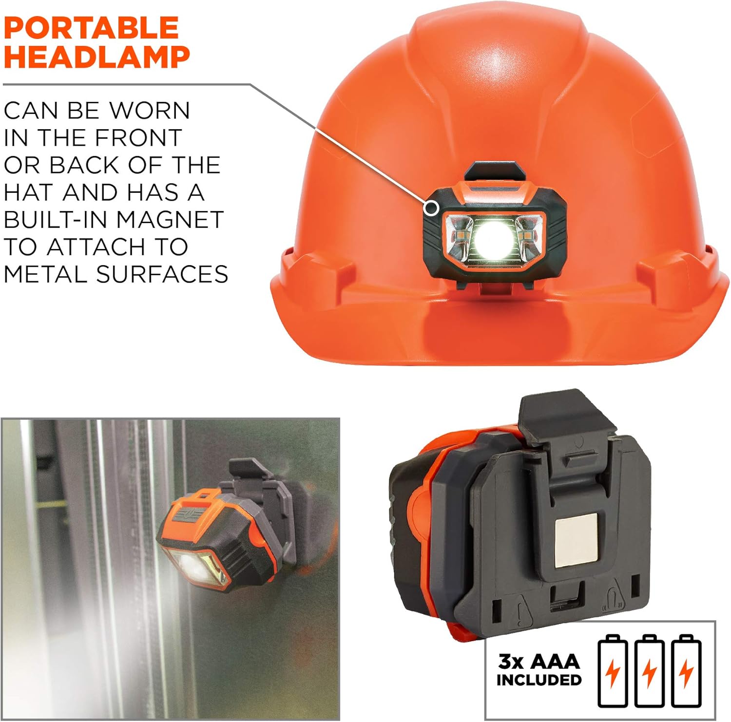 Exclusive Special Hard Hat with Light, Cap Style, Ratchet Suspension, Class E, Ergodyne Skullerz 8970LED, Orange Amazon Crazy 🔥 Deals Hard Hat with Light, Cap Style, Ratchet Suspension, Class E, Ergodyne Skullerz 8970LED, Orange