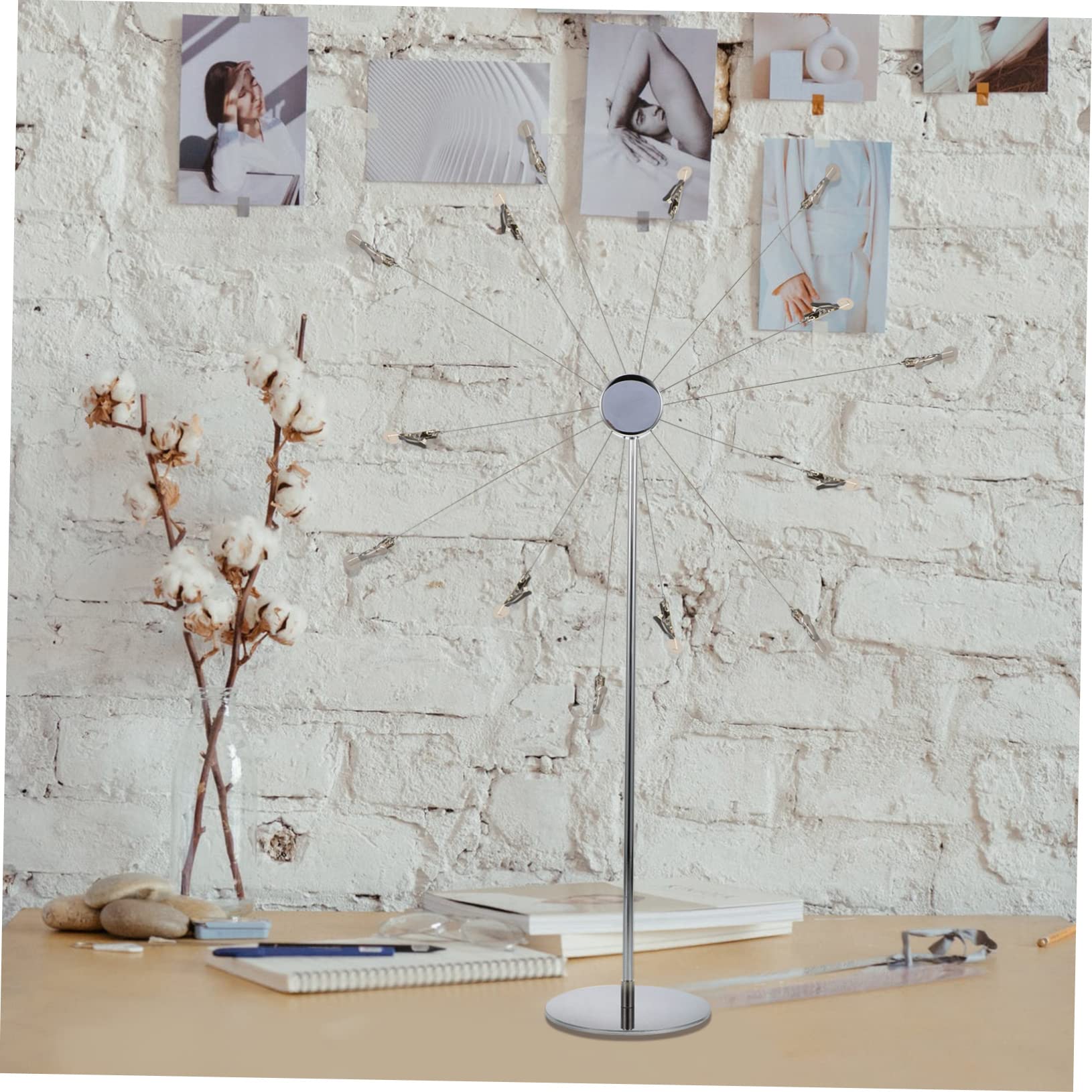 Sky Wheel Support photo créatif avec clips durable décoration bureau Argenté