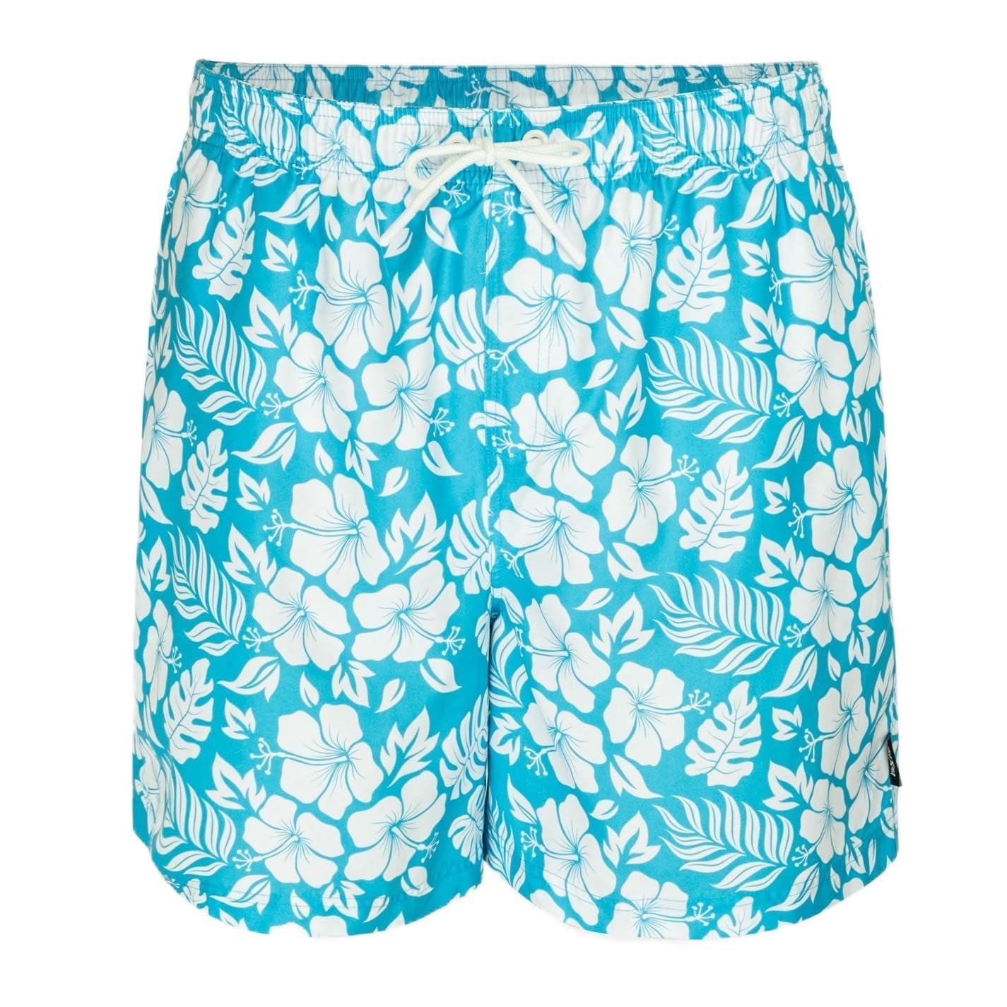 Hot Tuna Mens Swim Shorts - Blue Hibiscus M
