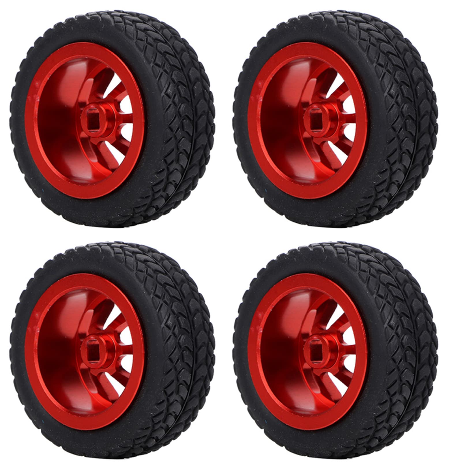 4PCS RC Tires, Rubber Tires RC Car Model Upgrade Accessories Fit for 1/28 K989-53 RC Wheel Tyre(Red) K969 Wheels K969 Wheels K969 Wheels K969 Wheels 1 Race Car Tires