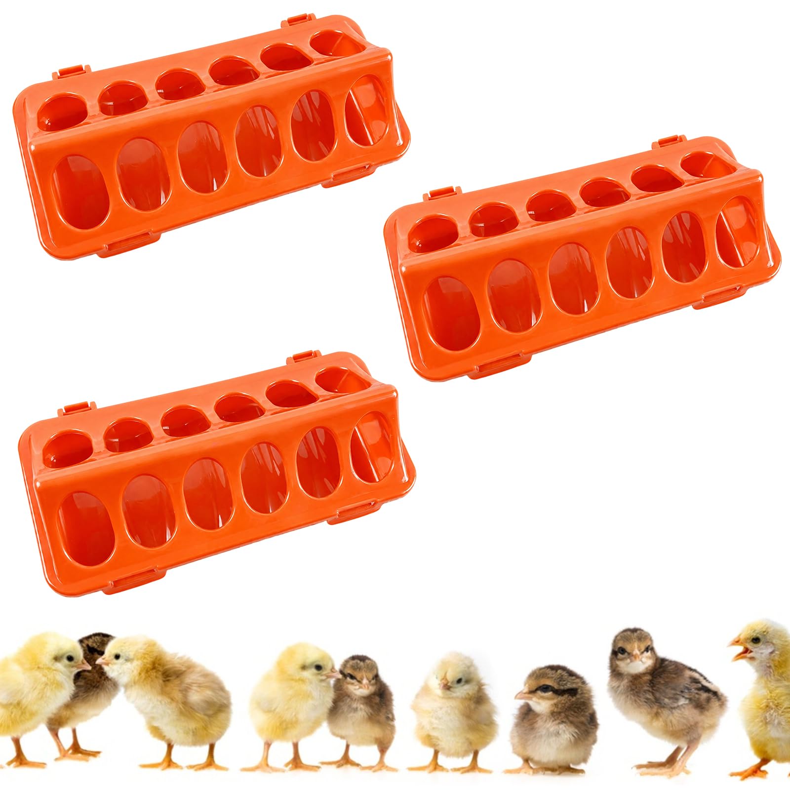 3 Pack Chicken Feeder Duck Feeder Chick Drinker Poultry Feeding Set For Coop Backyard Farm Ducklings Quail Pigeons Small Birds Hydration And Feeding