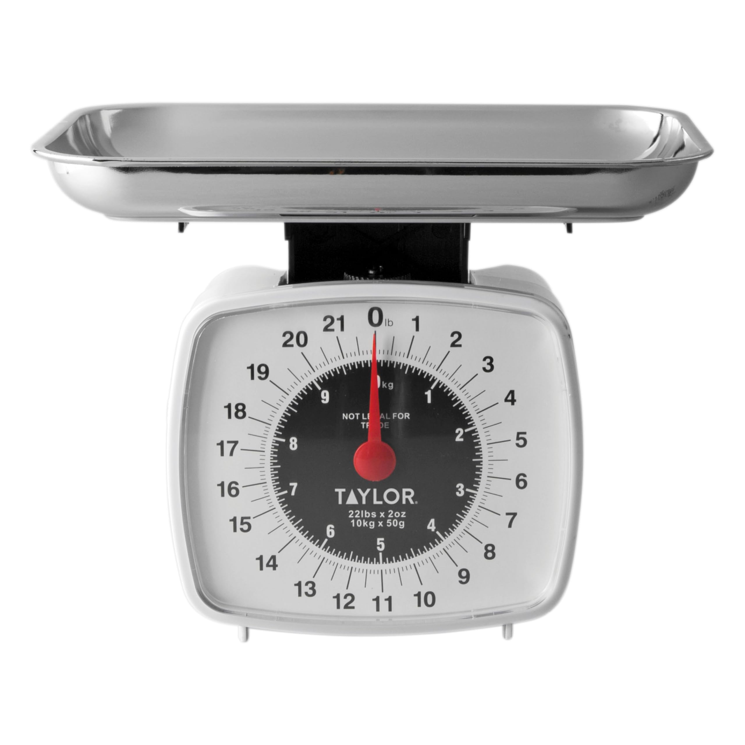 Taylor Analog Kitchen Scale Mechanical Food Scale, 22 lb Capacity, Multicolor