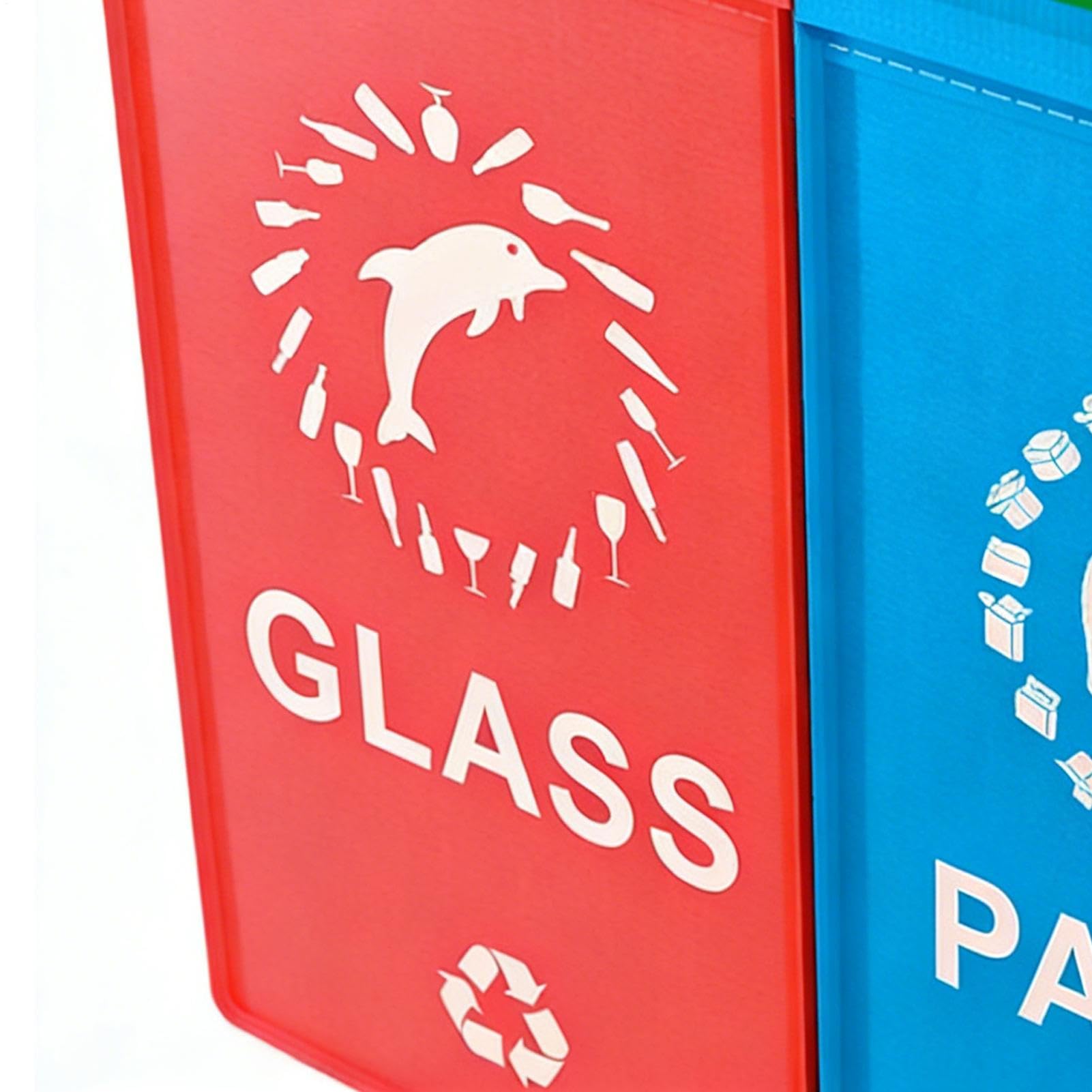 Bolsas De Reciclaje Reutilizables | Bolsas De Reciclaje Separadas | Sacss Dee Tri Impermeables Y Resistentes Con Asas | Cesta De Almacenamiento Plegable Para La Cocina | Oficina | Patio | Césped | Po