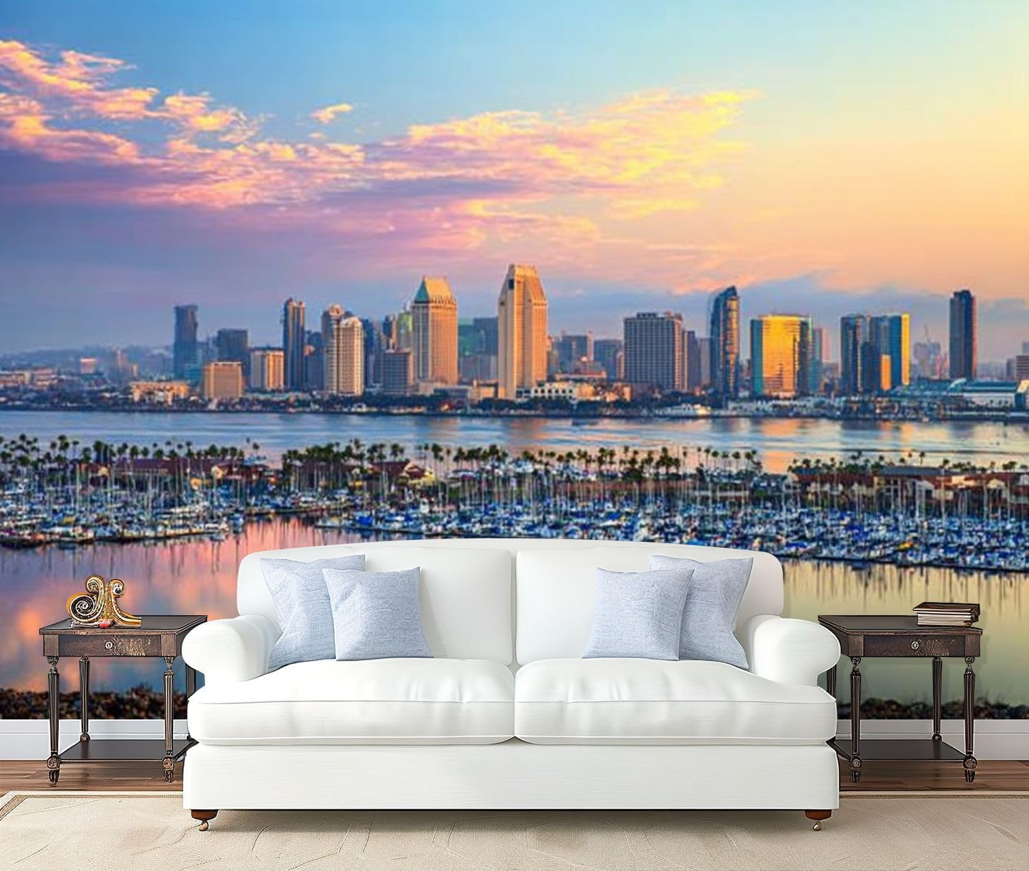 Wall Mural Peel and Stick San Diego California Large Wallpaper Self Adhesive Contact Paper Removable 3D Wall Sticker for Living Room Bedroom 69"x96"