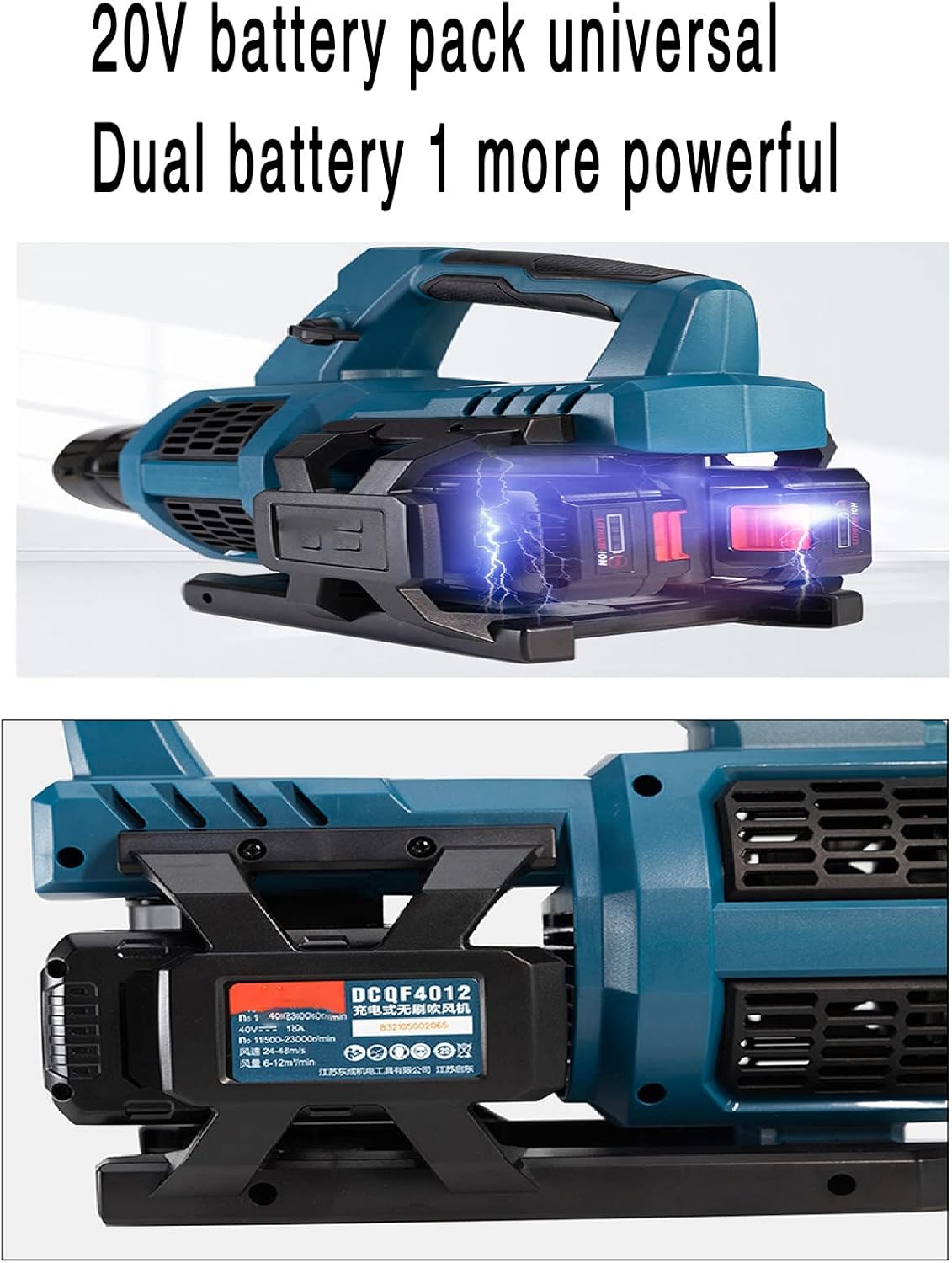 Cordless Leaf Blower with Electric Leaf Blower Lithium Battery Leaf Blower, Handheld Leaf Blower, Leaf/Snow Blower, dusting, Lawn Sweeper Snow Clearer Yard Tools,1battery