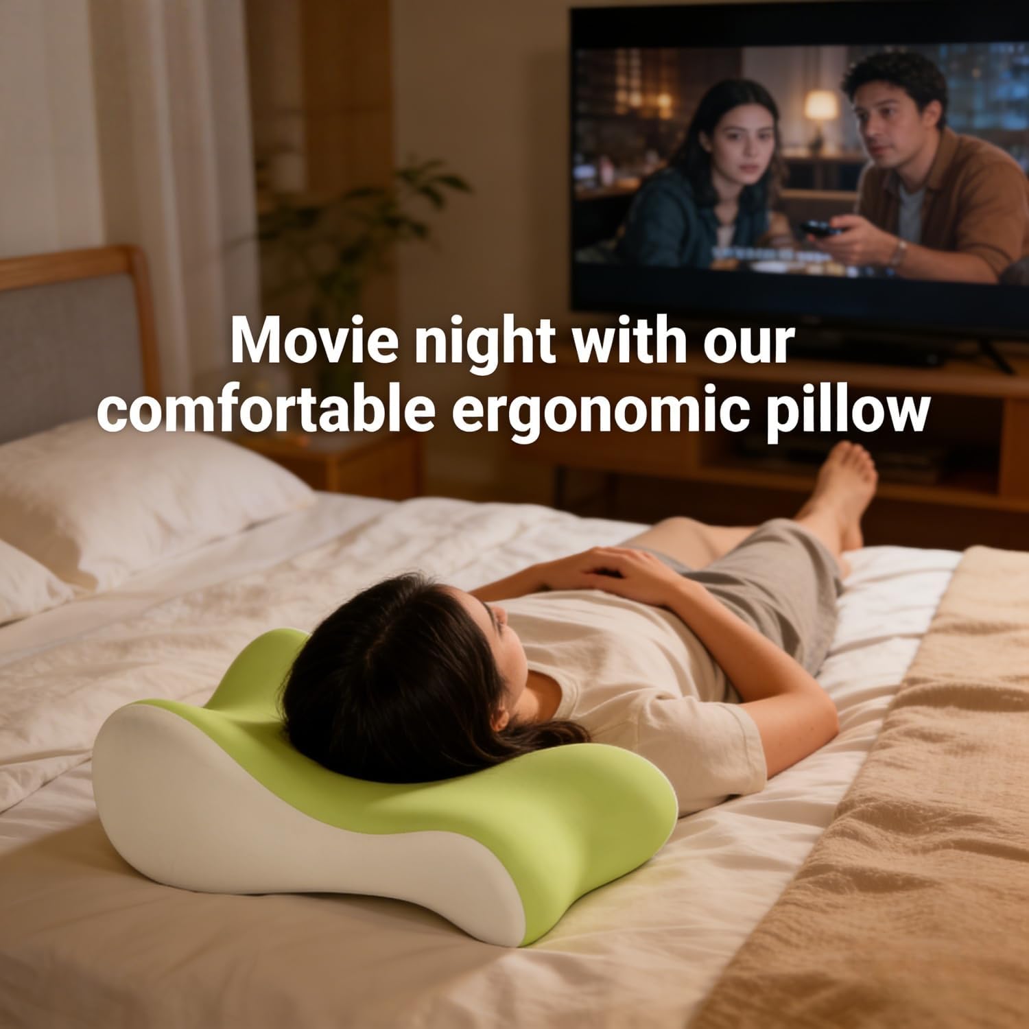 Ergonomic Wedge Pillow for Prone Sleep – Memory Foam Intimacy Pillow for Couples, Positioning Pillow for Back Pain Relief, Breathable Multipurpose Cushion for Reading, Cuddling, Sleeping (yellow)