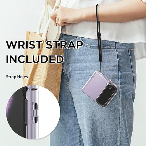 Miniatura 5 de AICase Funda transparente para Samsung Galaxy Z Flip 4, antiamarilleo, ultradelgada, delgada, transparente, rígida, para Samsung Flip 4 5G