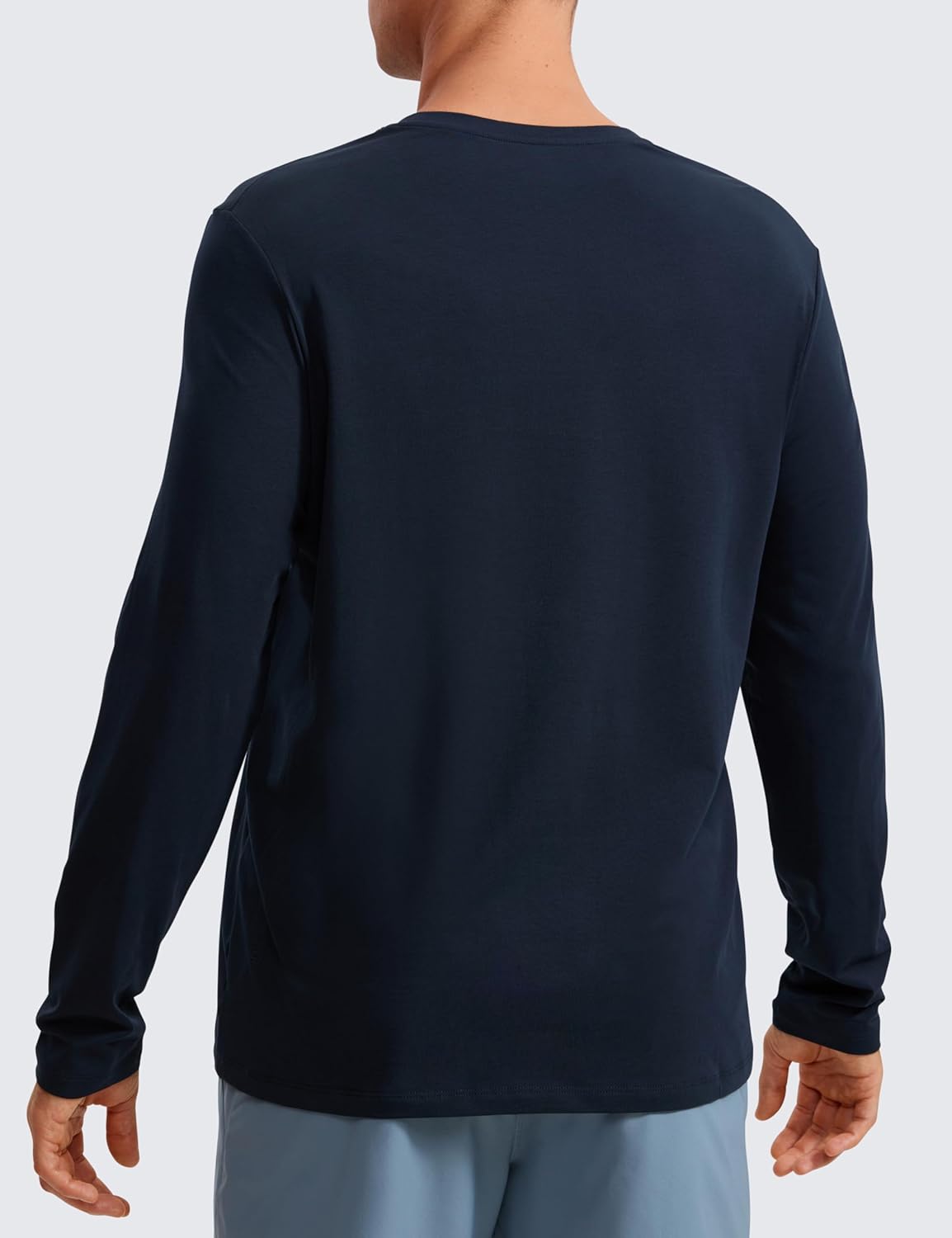 CRZ YOGA Pima Cotton Long Sleee Shirts for Men - Casual Crewneck T-Shirts Breathable Workout Daily Basic Tee Tops - Image 2