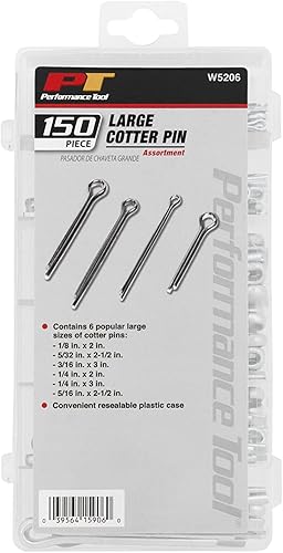 Performance Tool W5206 - Surtido de pasadores grandes de 150 piezas