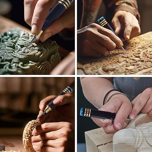 Miniatura 2 de Prime Model Scriber Gundam - Cincel de corte de resina tallada en resina, cincel modelo con 7 cuchillas (0.10.20.40.60.81.00.079 in) para corte de