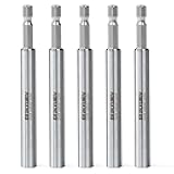 5PACK Stainless Screwdriver Bit Holders, 4Inches Extension Socket Drill Bit Magnetic Holder Hex Shank Quick-Change Drill Bit Guide