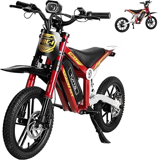 ARC-I 36V Electric Dirt Bike for Kids 5-8, 750W Electric Motorcycle for Kids, 22MPH, Up to 25 Miles, 5-Speed Modes Mini Dirt Bike, 16" Pneumatic Tires, Max Weight 165LBS (Silver)