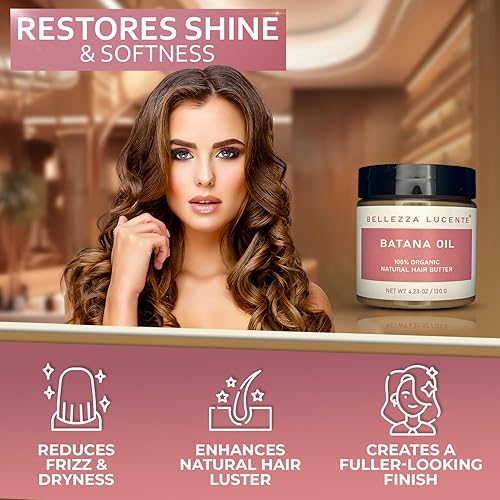 Miniatura 2 de Bellezza Lucente Batana Oil Butter - Hidratante natural para cabello seco y dañado y crecimiento del cabello, 4 onzas