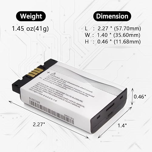 Miniatura 2 de Paquete de 2 baterías de iones de litio de 3.6 V 1880 mAh NNTN6923A de repuesto para radios bidireccionales Motorola DTR410, DTR550, DTR650, MTH650,