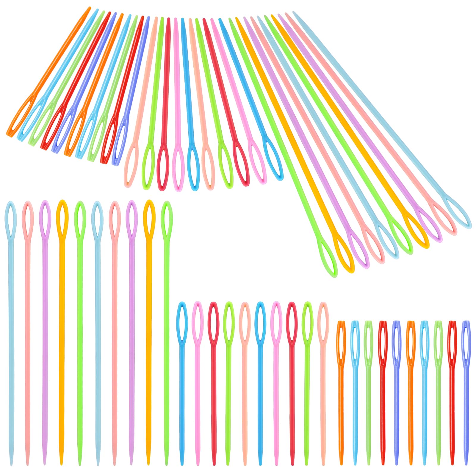 Aiguille Rentre Fil Lot De 40 Aiguilles à Coudre à Grand Chas, 7 Tailles D' Aiguilles à Aiguille Coudre