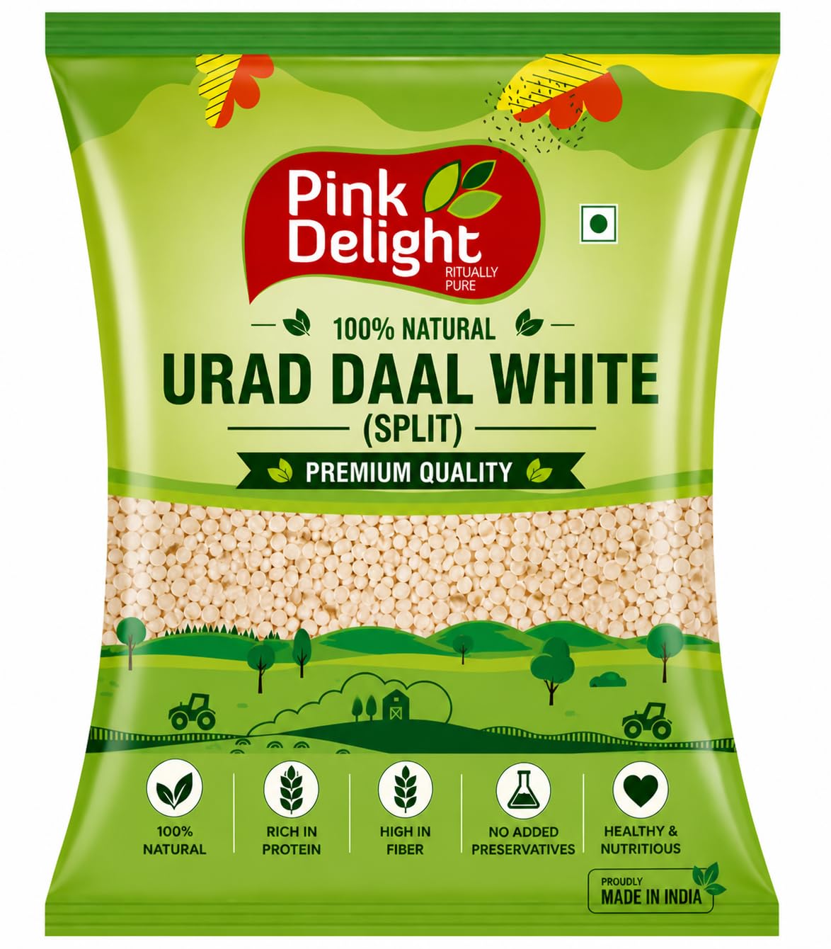 Pink Delight Urad Dal White (Split) | Dhuli Urad Dal 800 gm | Natural, Unpolished & Protein Rich | Premium Quality White Urad for Idli, Dosa, Vada & Dal-image-14
