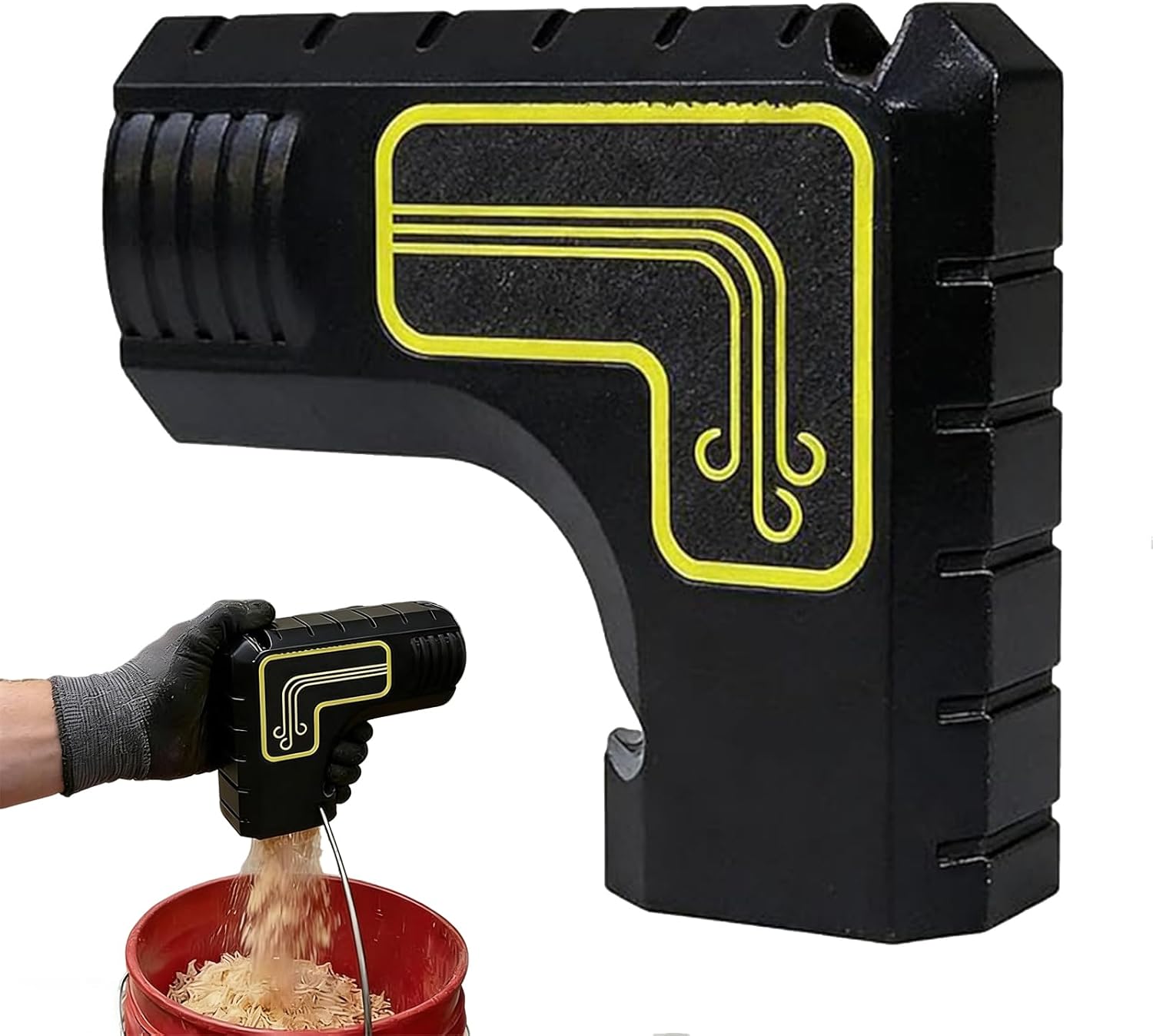 Table Saw Dust Collector Adapter, 2.5 Inch Dust Port Connector, Tool-Free Installation, Dual Dust Bag Hooks, Efficient Sawdust Collection