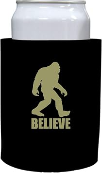 Bigfoot Believe Thick Foam Can Coolie Black, 1