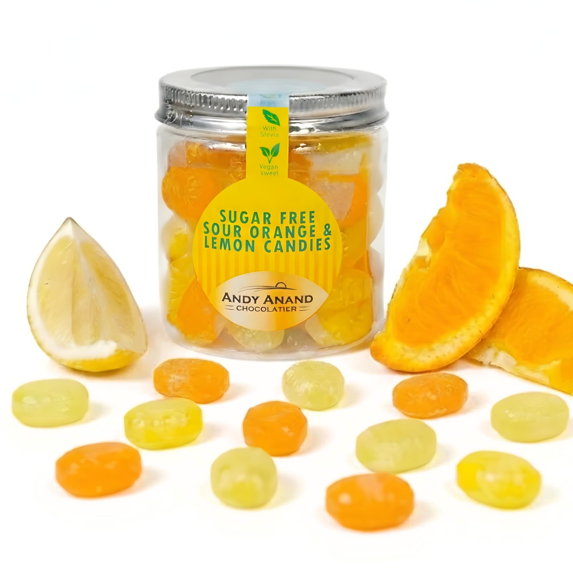 Sugar Free Hard Candy – Fruity Orange & Lemon Flavors
