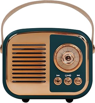 Retro Bluetooth Speaker, Vintage Wireless Speaker,Portable Mini Radio Old Fashion Style for Room Decor Kitchen Desk Bedroom Office,Supports TWS Pairing for iPhone,Android Devices