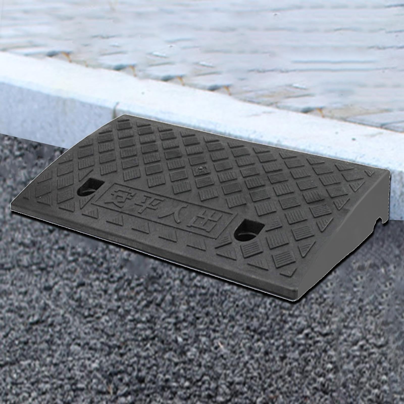 Rampa de Acceso, Rampa para Bordillo, Reductor de Velocidad, Alfombrilla Antideslizante, Fabricada en PP para Un Acceso a Las Pu, mi