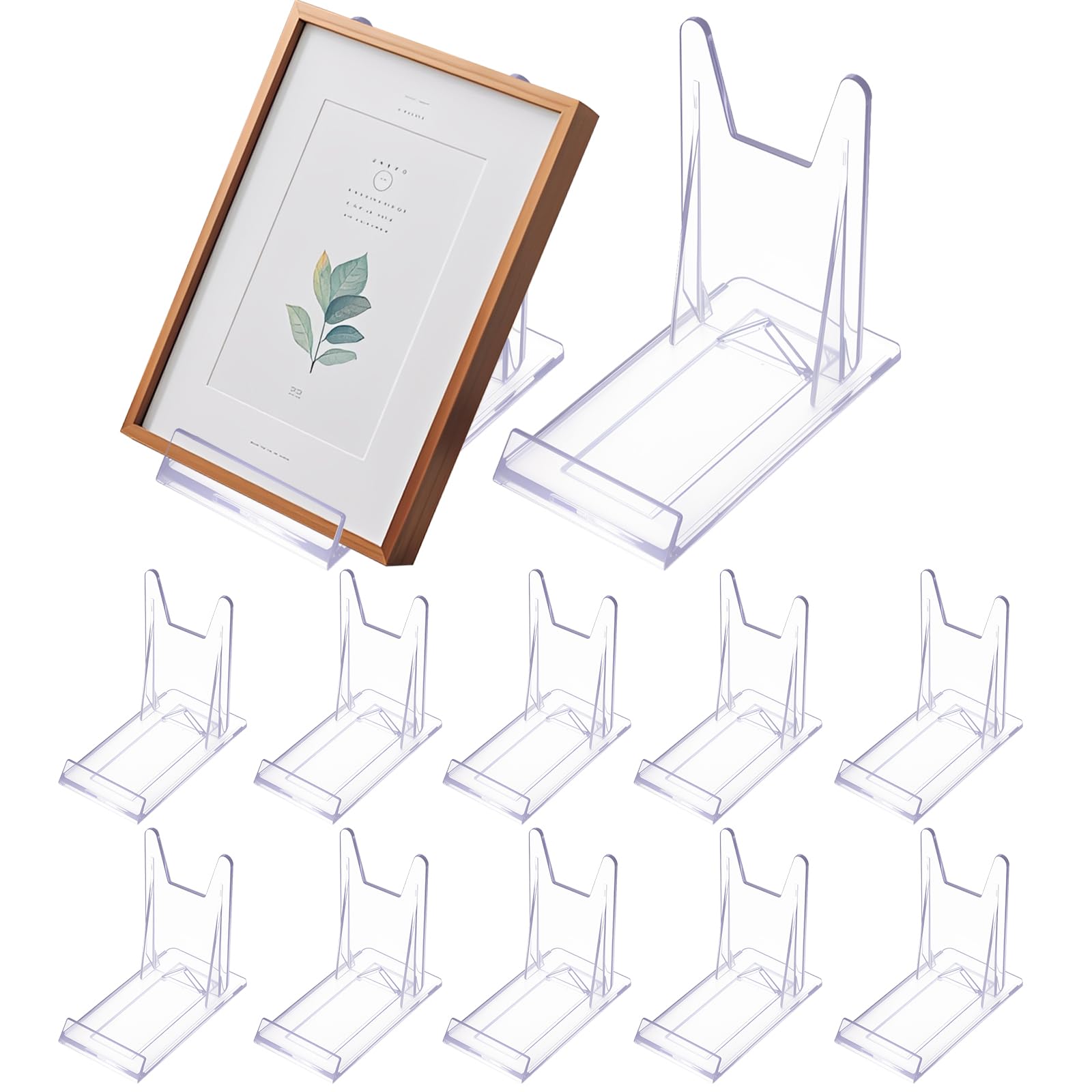 Aohcae 12 Supporti Espositori In Acrilico Trasparente – Regolabili – Per Piatti, Foto, Libri E Gadget - 4