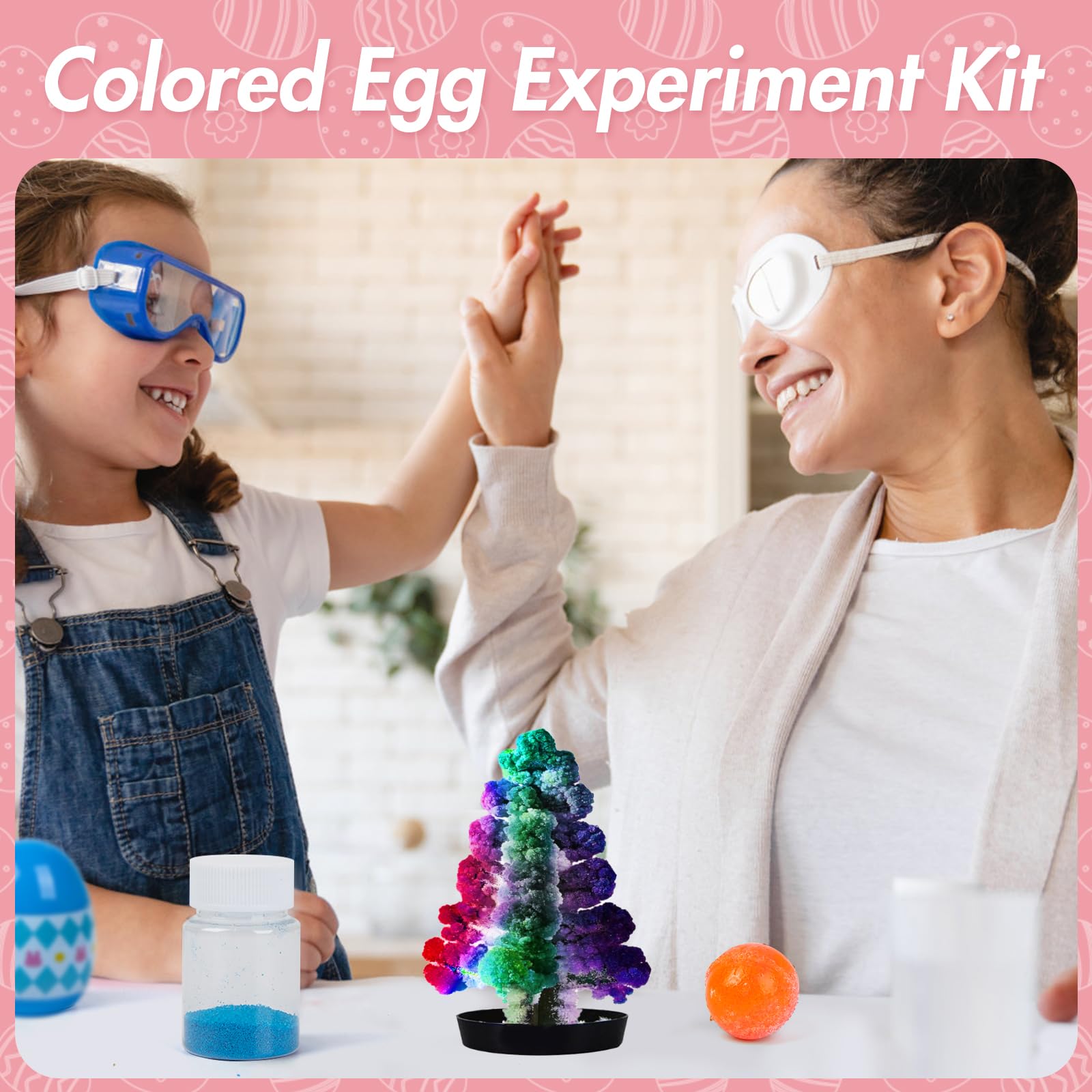 6Pcs Easter Eggs Science Experiments for Kids Party Favors Supplies for Easter Egg Hunt Basket Stuffers Fillers Classroom Prize Supplies - 2