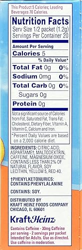 Vista 94 de Crystal Light On The Go Peach Mango con mezcla de bebidas de cafeína, caja de 10 paquetes (paquete de 8)