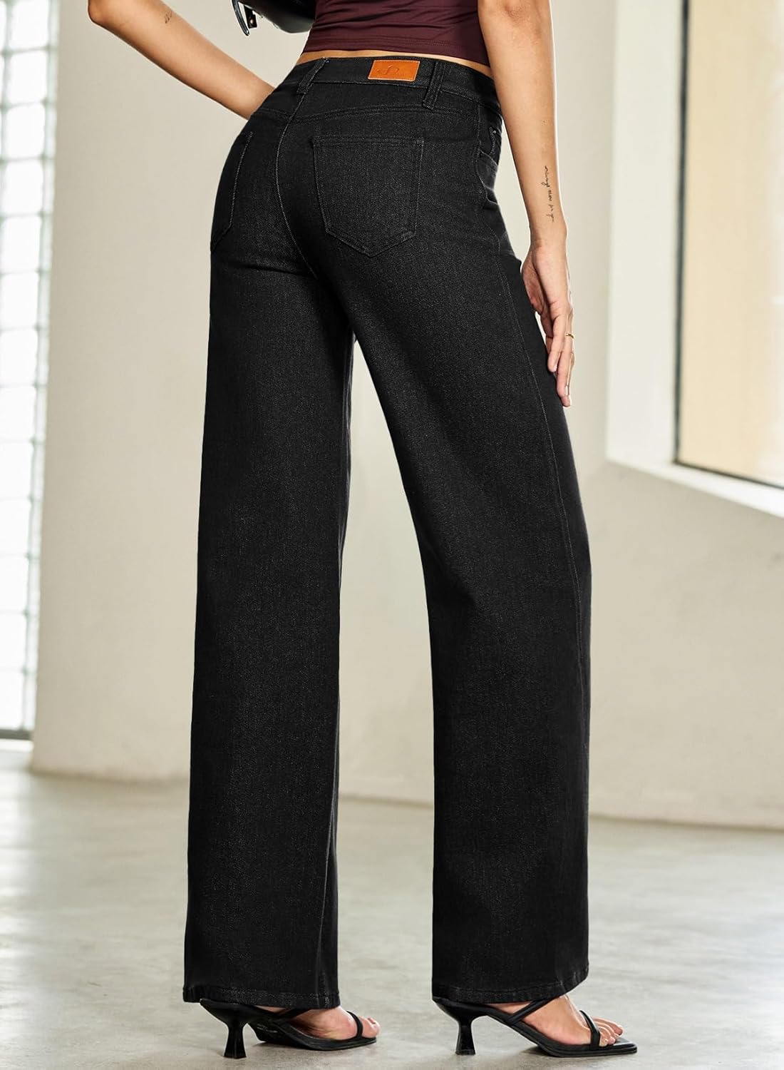 Sidefeel Women's Baggy Wide Leg Jeans High Waisted Straight Leg 2025 Fall Outfits Denim Pants - Image 2