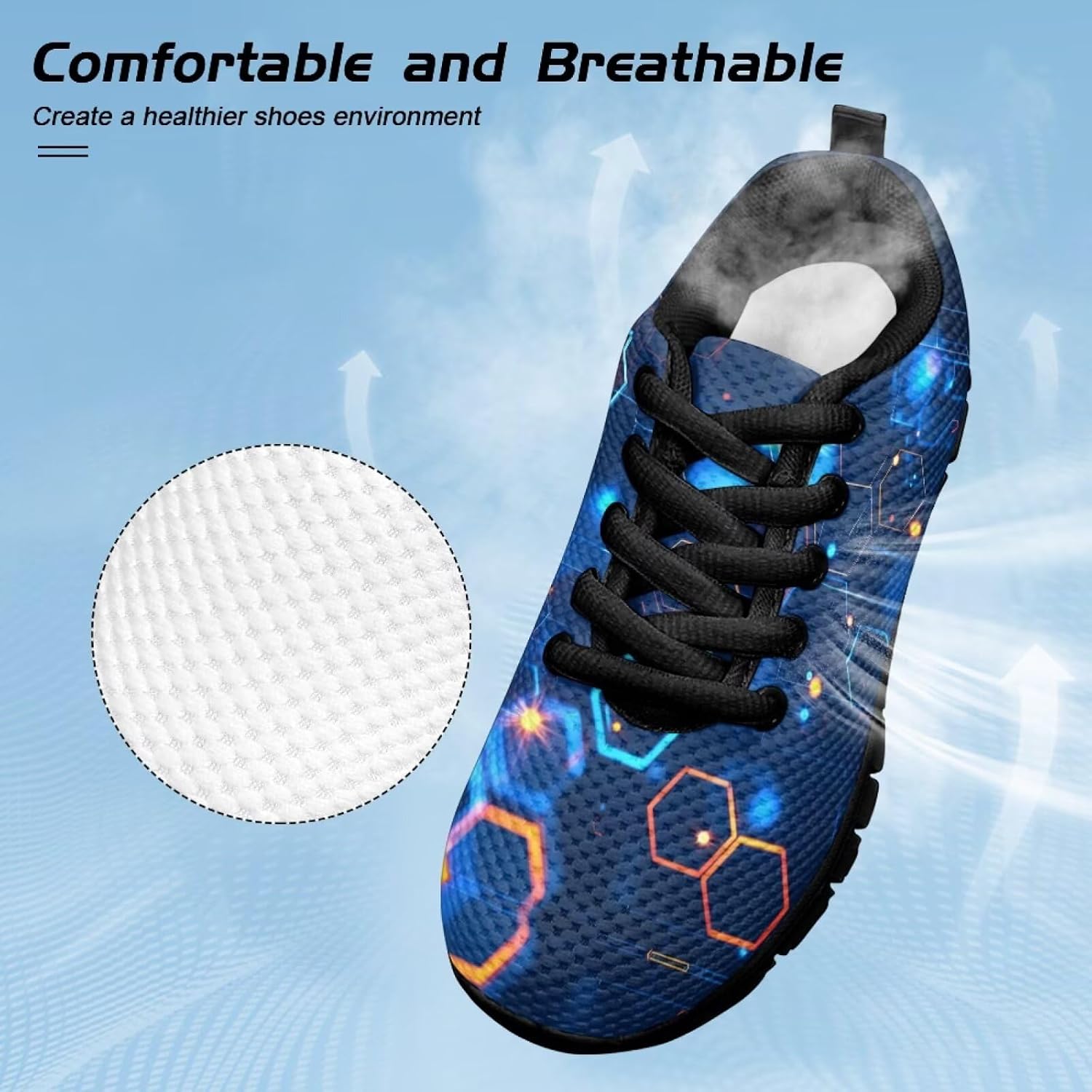Funnydude Cute Print Boys Tennis Shoes Kid Casual Walking Shoes for School