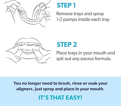 Miniatura 5 de EverSmile AlignerFresh Spray de limpieza para alineadores y retenedores Invisalign y All Clear  Limpieza y blanqueamiento dental sobre la marcha,