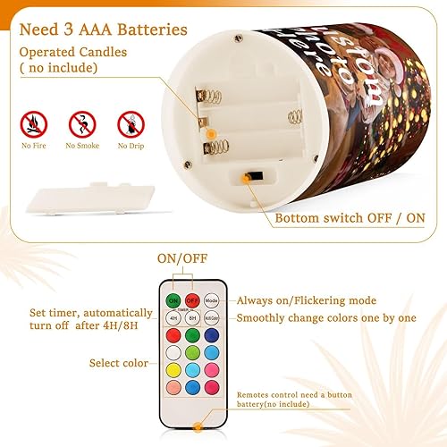 Vista 367 de Velas parpadeantes sin llama, velas LED moradas de mariposa lavanda con temporizador remoto, juego de 2 velas a pilas para San Valentín, boda