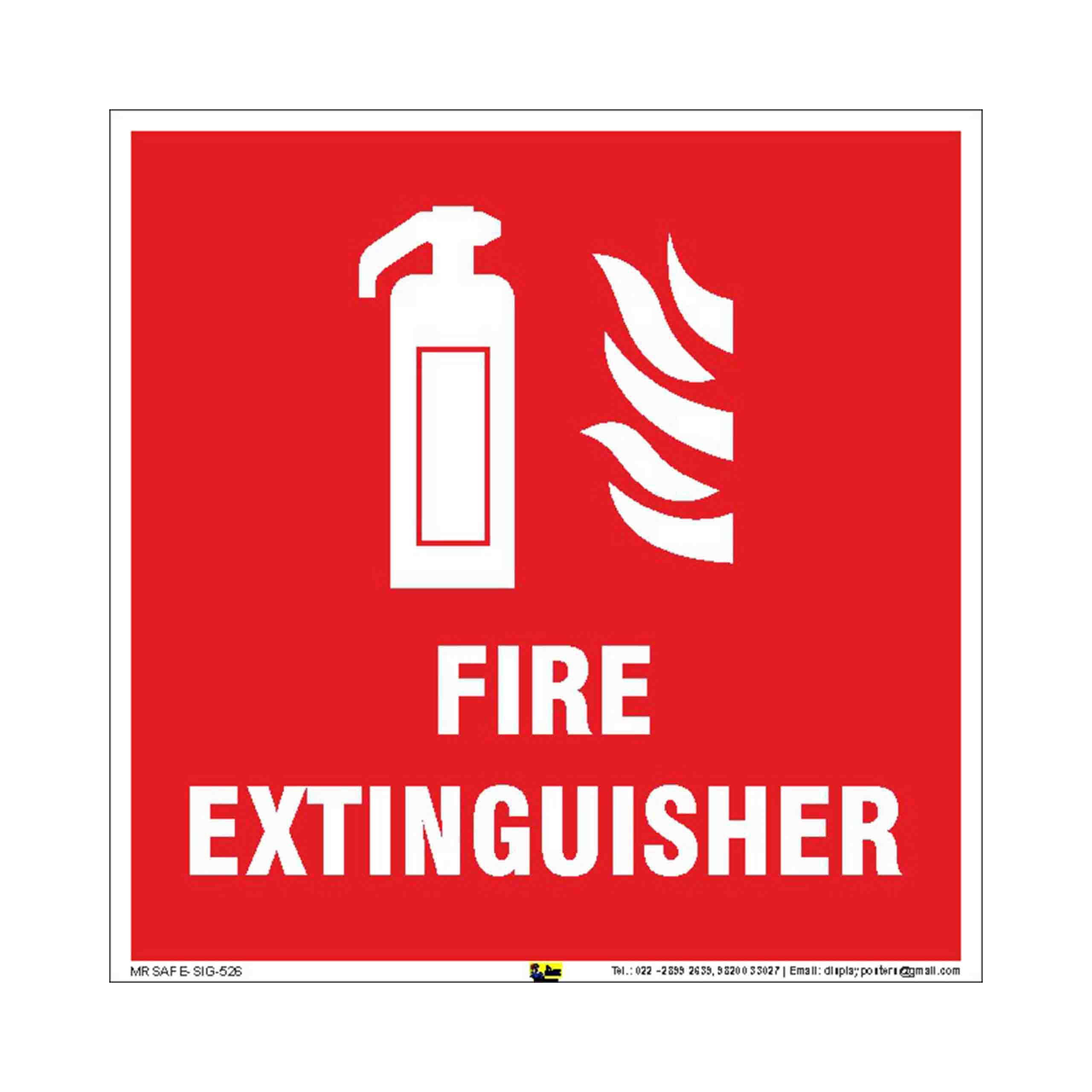 Fire Extinguisher Sign PVC Sticker 8 inch X 8 inch-image-36