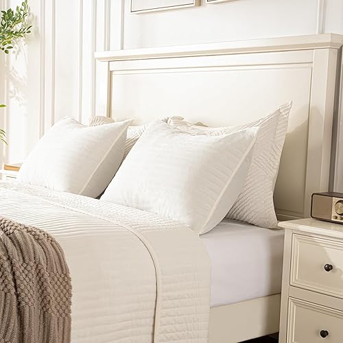 Miniatura 2 de Juego de edredón de terciopelo tamaño Queen, juego de cama acolchado suave, 2 fundas de almohada a juego, funda de cama ligera, colcha acolchada de