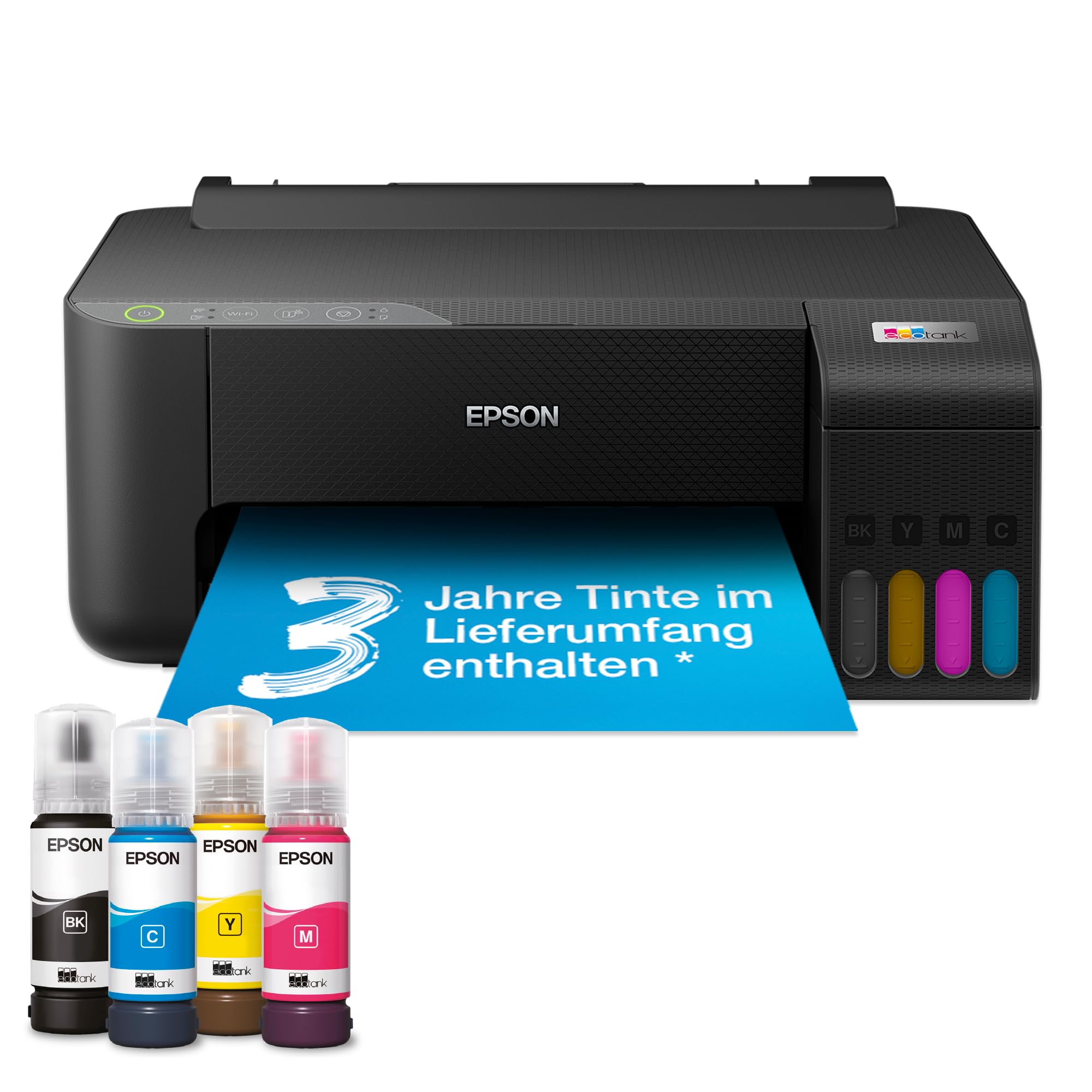 Epson EcoTank ET-1810 A4-Wi-Fi-Tintentankdrucker, mit einem im Lieferumfang enthaltenen Vorrat an Tinten von bis zu 3 Jahren