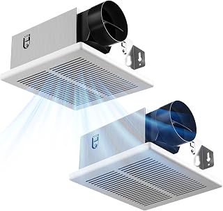 Amico Bathroom Exhaust Fan 2-Pack 80 CFM Ultra-Quiet 1.0 Sones Easy Retrofit Install No Attic Access UL Certified