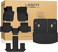 LASFIT Custom TPE Floor Liners for Mazda CX-90 PHEV 2024-2026: All-Weather Mats, Backrest & Cargo Liner - 7-Seat 2nd Row Bucket Fit