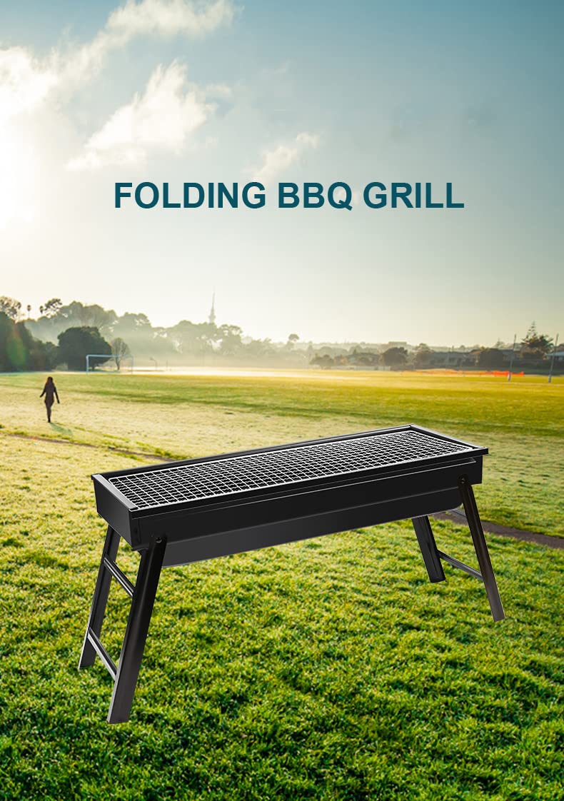 Oncarnival Folding Portable Outdoor Barbeque Charcoal BBQ Grill Oven (Medium)