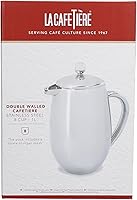 Vista 6 de La Cafetière Cafetería de acero inoxidable con aislamiento de doble pared, 8 tazas, acero inoxidable, plata