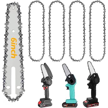 4-pack 6 inch chainsaw chain saw chains 6 inch mini chainsaw chain