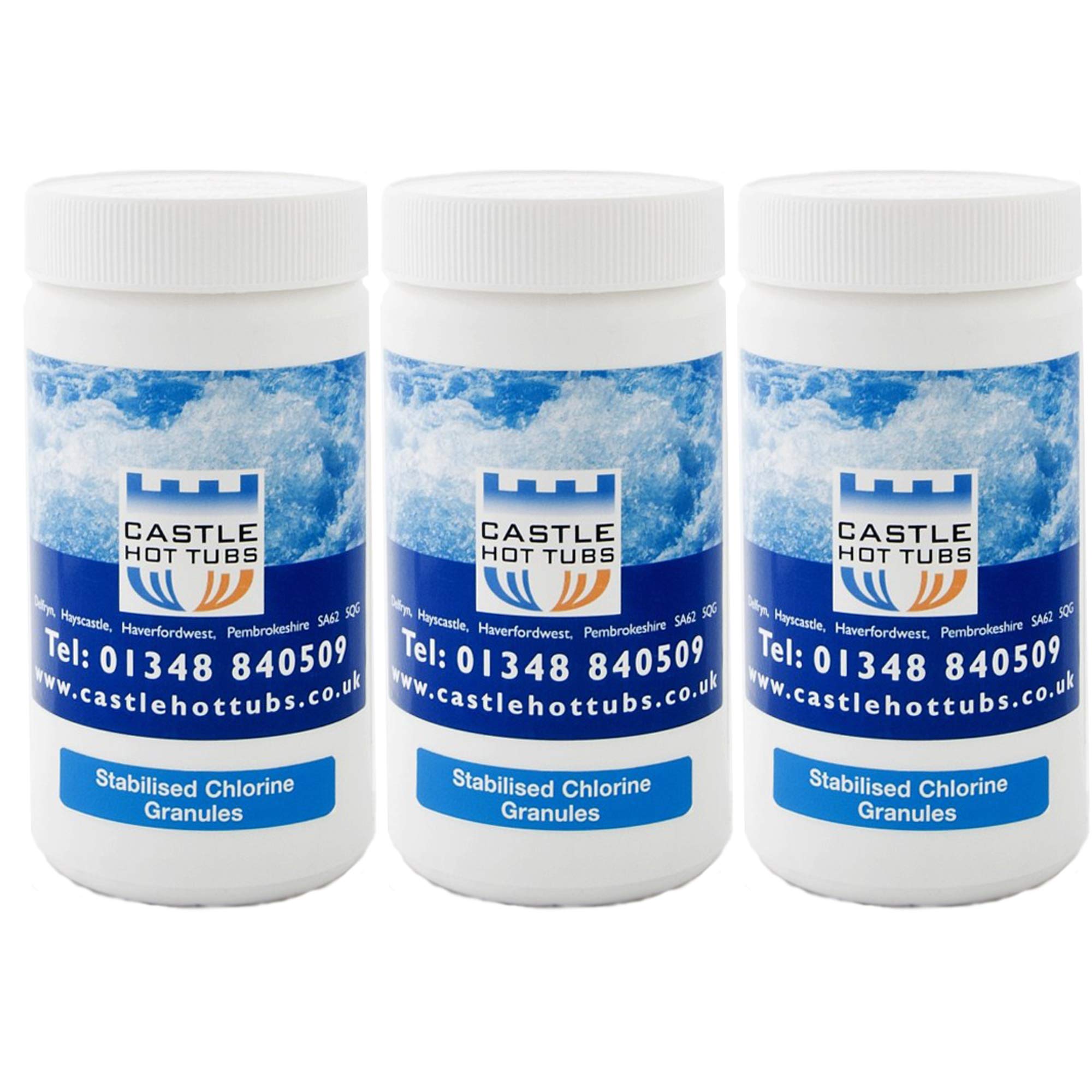 Quality Stabilised Chlorine Granules Hot Tub Spa Swimming Pool (3 x 1kg)