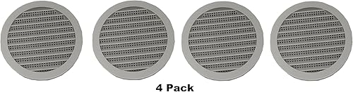 Vista 13 de Cubierta redonda de rejilla de rejilla de plástico de 4 pulgadas para rejilla de ventilación de reptiles (4, blanco)