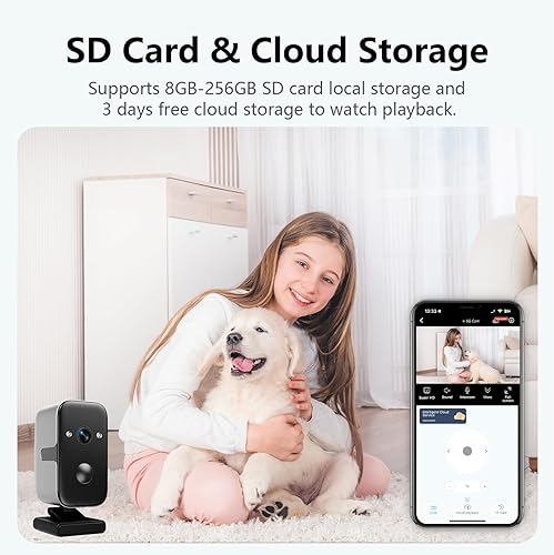 Miniatura 5 de Cámaras de seguridad inalámbricas para exteriores, cámara magnética WiFi 5G para mascotasbebé, 2K Pan giratorio 180 Sirena interior Cámaras para el