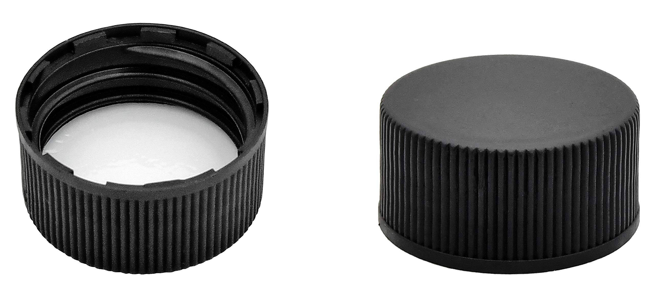 113 Stück Glasflasche mit Schraubverschluss, Probenflasche, Probierfläschchen, Schraubgläschen, 57mm x Ø27,5mm, Laborglas klar mit Schraubdeckel schwarz
