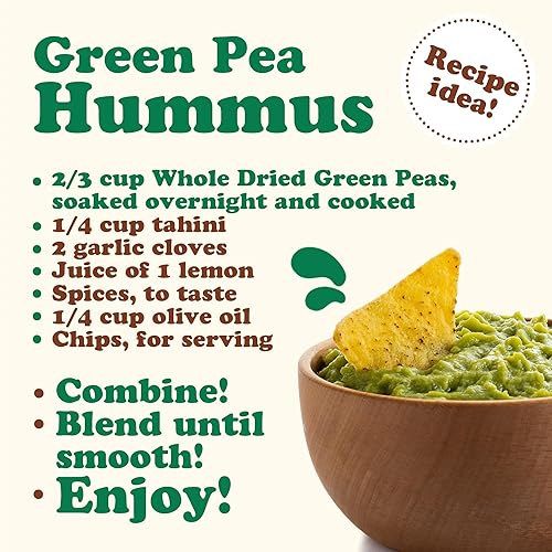 Miniatura 7 de Guisantes verdes enteros secos, 2.5 libras  Verificado sin OMG, Vatana verde, germinable, vegano, kosher, a granel. Requiere remojo. Rico en